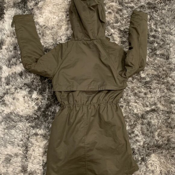 Label of Graded Goods Womens Jacket Long Sleeve Hooded Pockets Size M Green - Picture 7 of 7